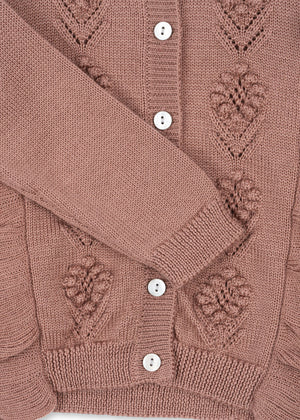 Konges Sløjd Strickjacke Fiol Frill Burlwood