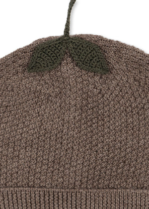 Konges Sløjd Strickmütze "Fruity" Bunny Brown Melange