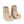 Konges Sløjd Babyschuhe „Safa“ aus Bio-Baumwolle in der Farbe Oxford Tan – weiche Erstlingsschuhe mit Bündchen für Neugeborene.