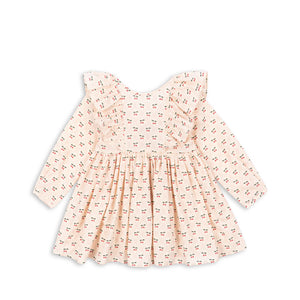 Konges Sløjd Kleid "Cianna" Bow Cherry Pink Motiv