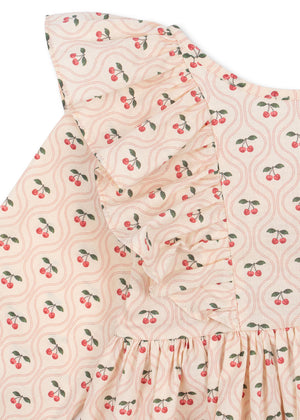 Konges Sløjd Kleid "Cianna" Bow Cherry Pink Motiv