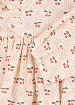 Konges Sløjd Kleid "Cianna" Bow Cherry Pink Motiv