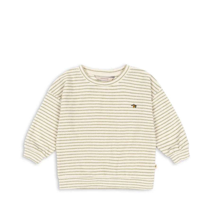 "Konges Sløjd Sweatshirt Itty in Tea Stripe – gestreiftes Kindersweatshirt"