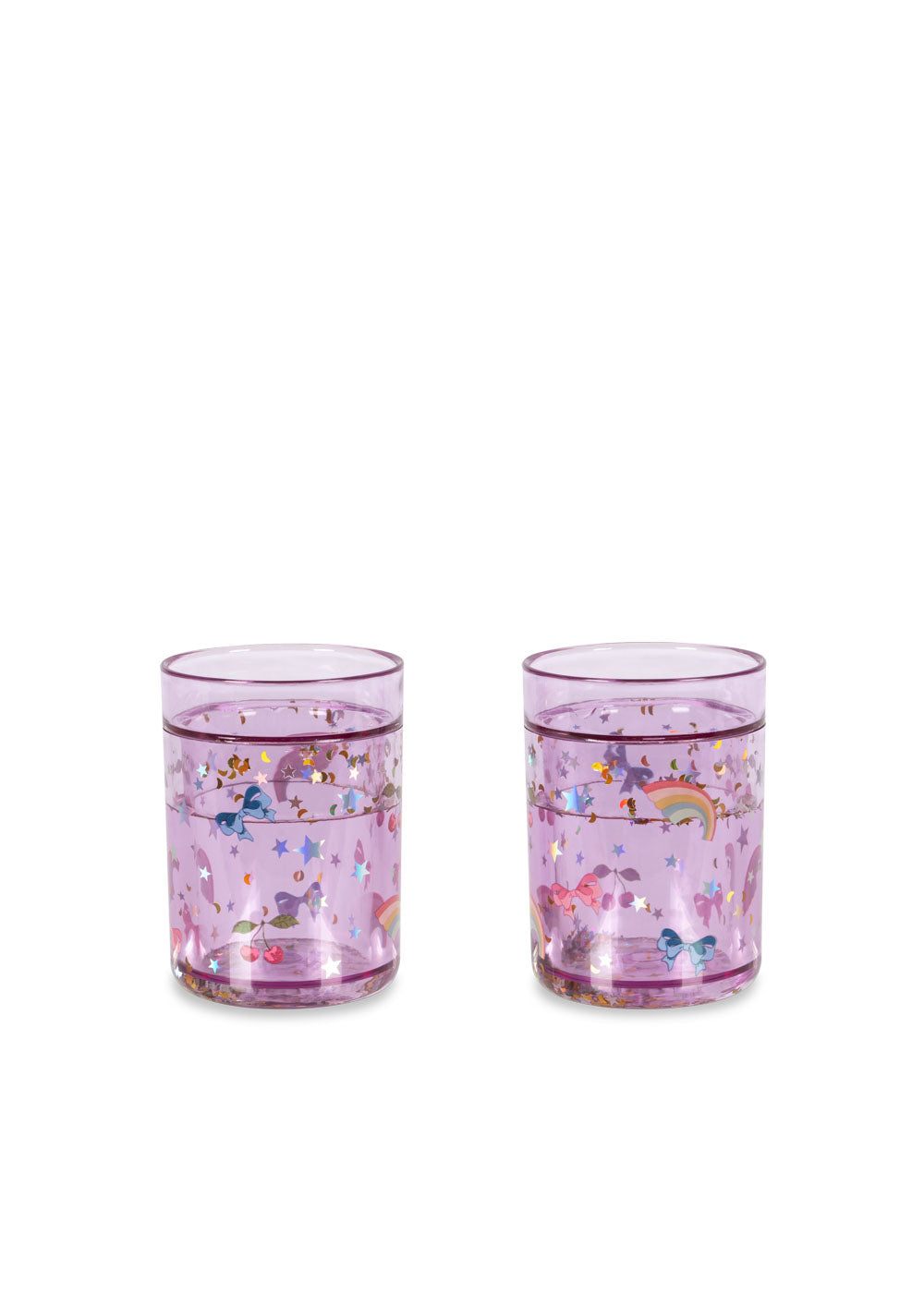 Konges Sløjd Glitzer Becher "Glitter Cups" 2er Set | Rainbow Twinkle