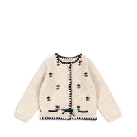 Konges Sløjd Strickjacke Iska in Tap Shoe, weiche Kinderstrickjacke aus Bio-Baumwolle im skandinavischen Design