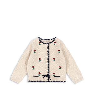 Konges Sløjd Strickjacke Iska in Tap Shoe, weiche Kinderstrickjacke aus Bio-Baumwolle im skandinavischen Design