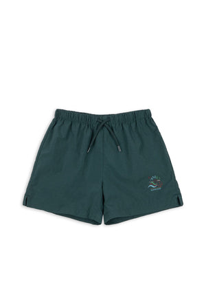 Konges Sløjd Acty Solid Shorts Sea Moss, Kinder-Shorts aus Bio-Baumwolle