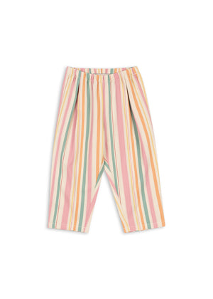 Konges Sløjd Hose Frankie GOTS in Miami Stripe, Kinderhose aus Bio-Baumwoll-Twill mit elastischem Bund und Streifenmuster