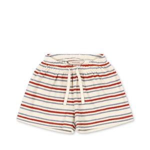 Konges Sløjd Shorts Itty Stripe Winds aus Bio-Baumwollfrottee mit elastischem Bund und Streifenmuster