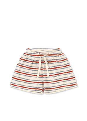 Konges Sløjd Shorts Itty Stripe Winds aus Bio-Baumwollfrottee mit elastischem Bund und Streifenmuster
