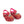 Konges Sløjd Sandalen Lilo Strawberry mit Glitzer und Kirsch-Detail aus PVC