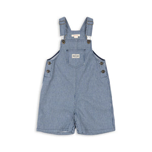 Kinder-Overall aus Bio-Baumwolltwill von Konges Sløjd, Luc Overall Blue Stripe, Latzhose, bequem & nachhaltig, robuster Schnitt für Kinder