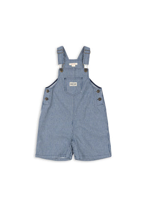 Kinder-Overall aus Bio-Baumwolltwill von Konges Sløjd, Luc Overall Blue Stripe, Latzhose, bequem & nachhaltig, robuster Schnitt für Kinder