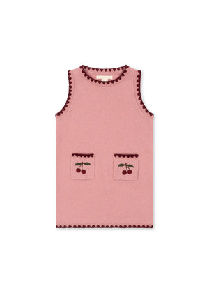 Konges Sløjd Strickkleid Wolle "Collette" | Pale Blush