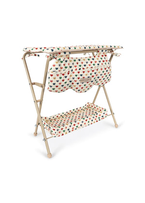 Konges Sløjd Puppen Wickeltisch "Doll Changing Table Coeur Coloré"