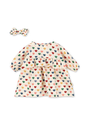 Konges Sløjd Puppenkleider "Doll Clothes Set Coeur Coloré"