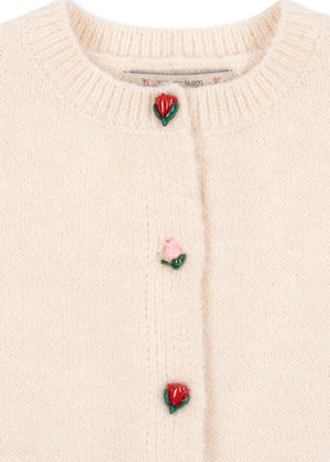 Konges Sløjd Cardigan Strickjacke "Fleuri" | Buttercream