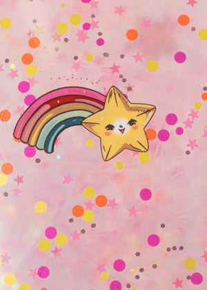 Konges Sløjd Ball "Glitter Jump Ball Rainbow"