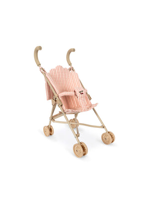 Konges Sløjd "Poppy Doll Stroller Set Pink Check"