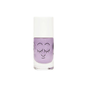 Nailmatic Kids Nagellack „Piglou“ in lilac glitter – vegan, wasserbasiert, abwaschbar und sicher fuer Kinder ab 3 Jahren.