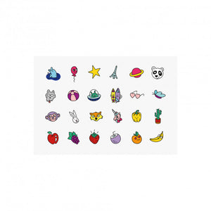 POP Kid Nail Polish Set – 2 rosa Nagellacke und 24 bunte Nagelsticker für Kinder, vegan und cruelty-free