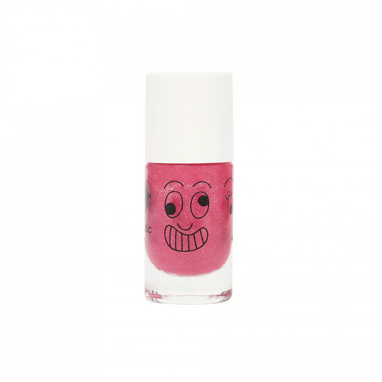 POP Kid Nail Polish Set – 2 rosa Nagellacke und 24 bunte Nagelsticker für Kinder, vegan und cruelty-free
