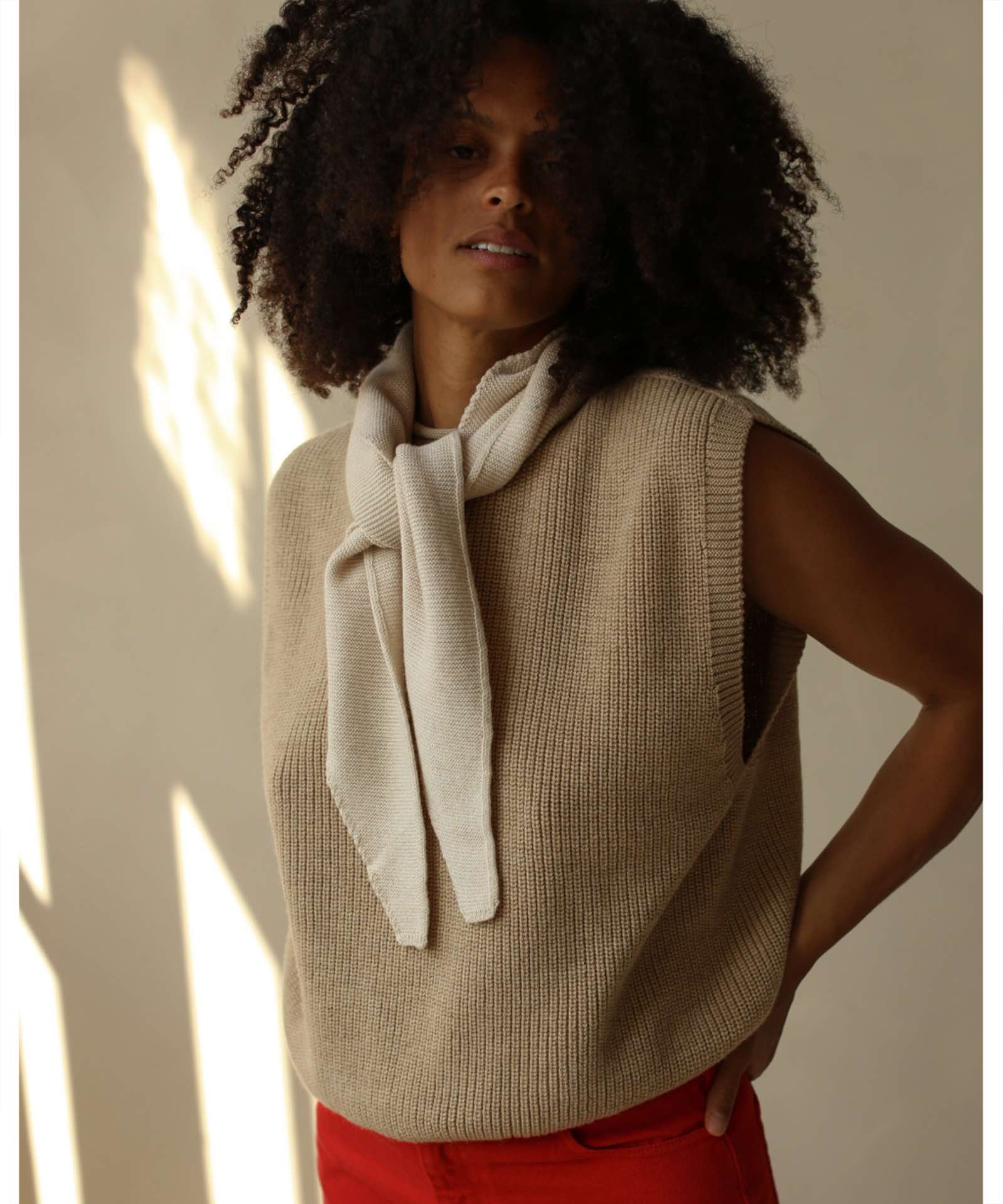 Hvid Dreieckstuch "Josephina" Cream