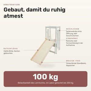 Tuki® Entdeckerset – Lernturm + Rutsche mit Maltafel