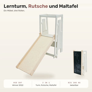 Tuki® Entdeckerset – Lernturm + Rutsche mit Maltafel