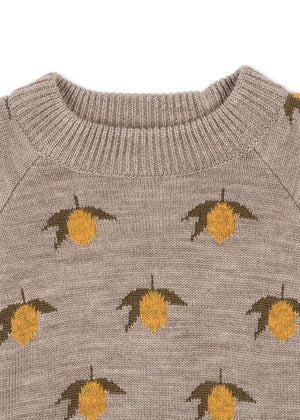 Konges Sløjd Merino-Pullover "Belou" Lemon