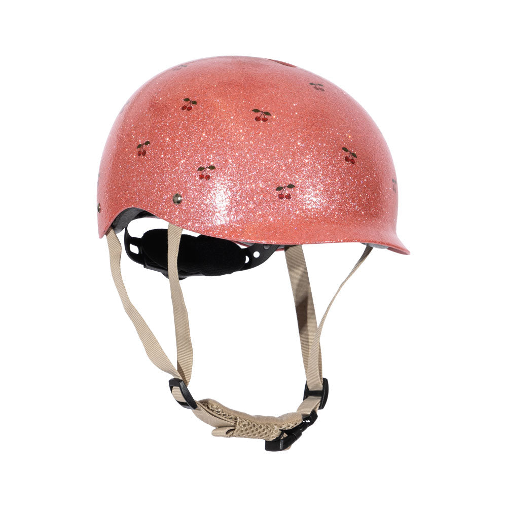 Konges Sløjd Fahrrad Helm "Bicycle Helmet Glitter" Cherry Glitter