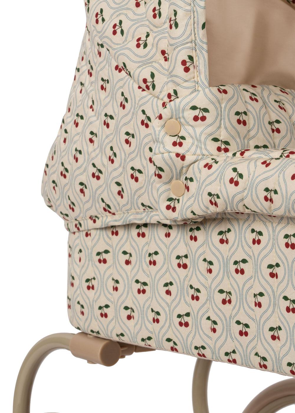 Konges Sløjd Puppen-Kinderwagen "Mini Doll Pram Cherry Motiv"