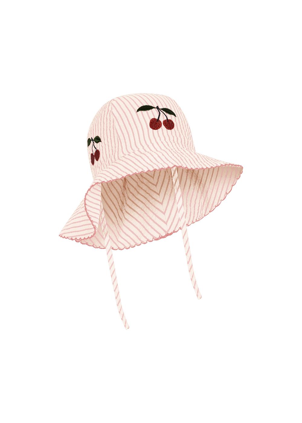 Konges Sløjd Sonnenhut "Ellie Bow Hat" Peony Stripe