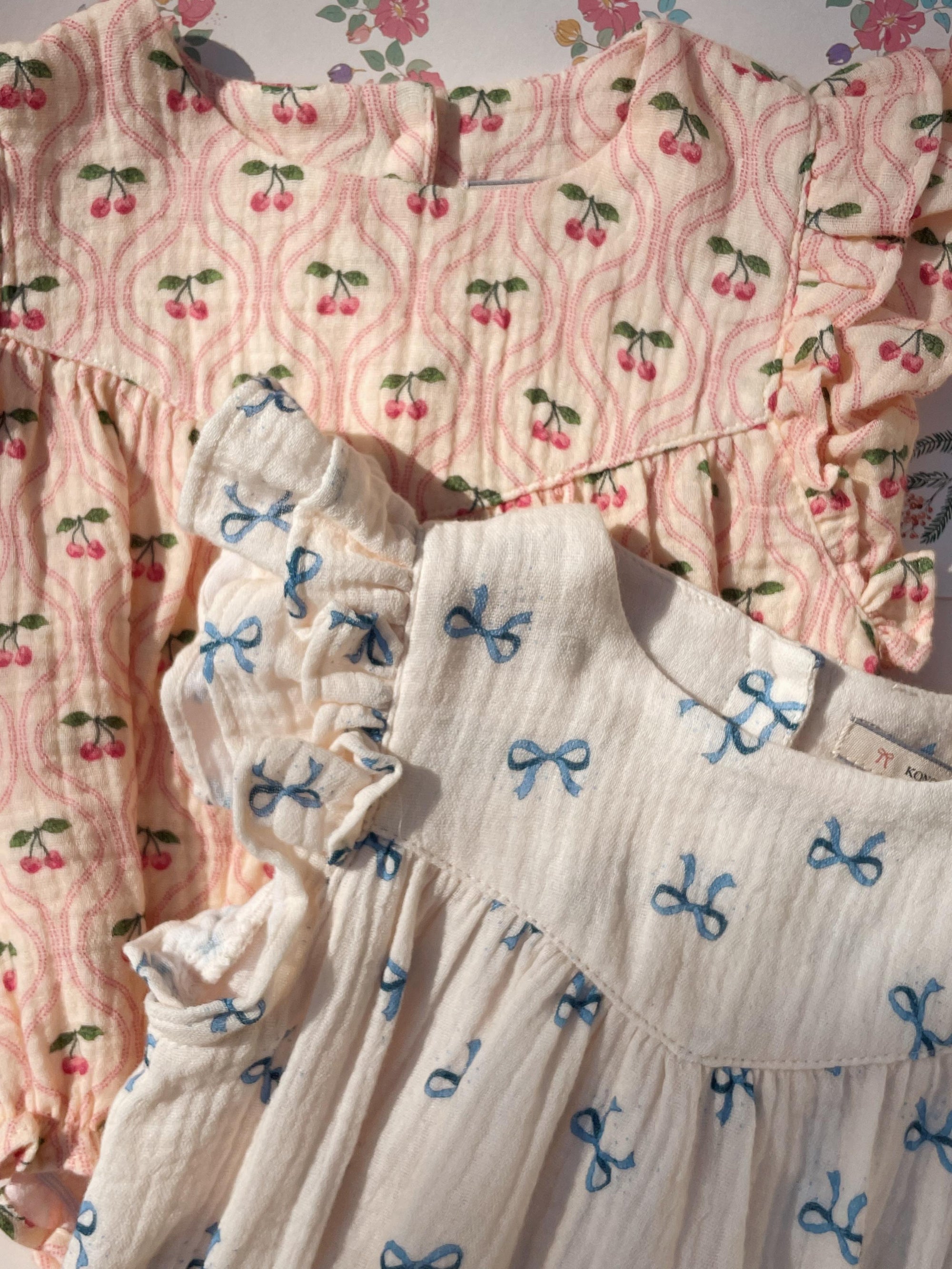 Konges Sløjd Top "Coco" Bow Bleu