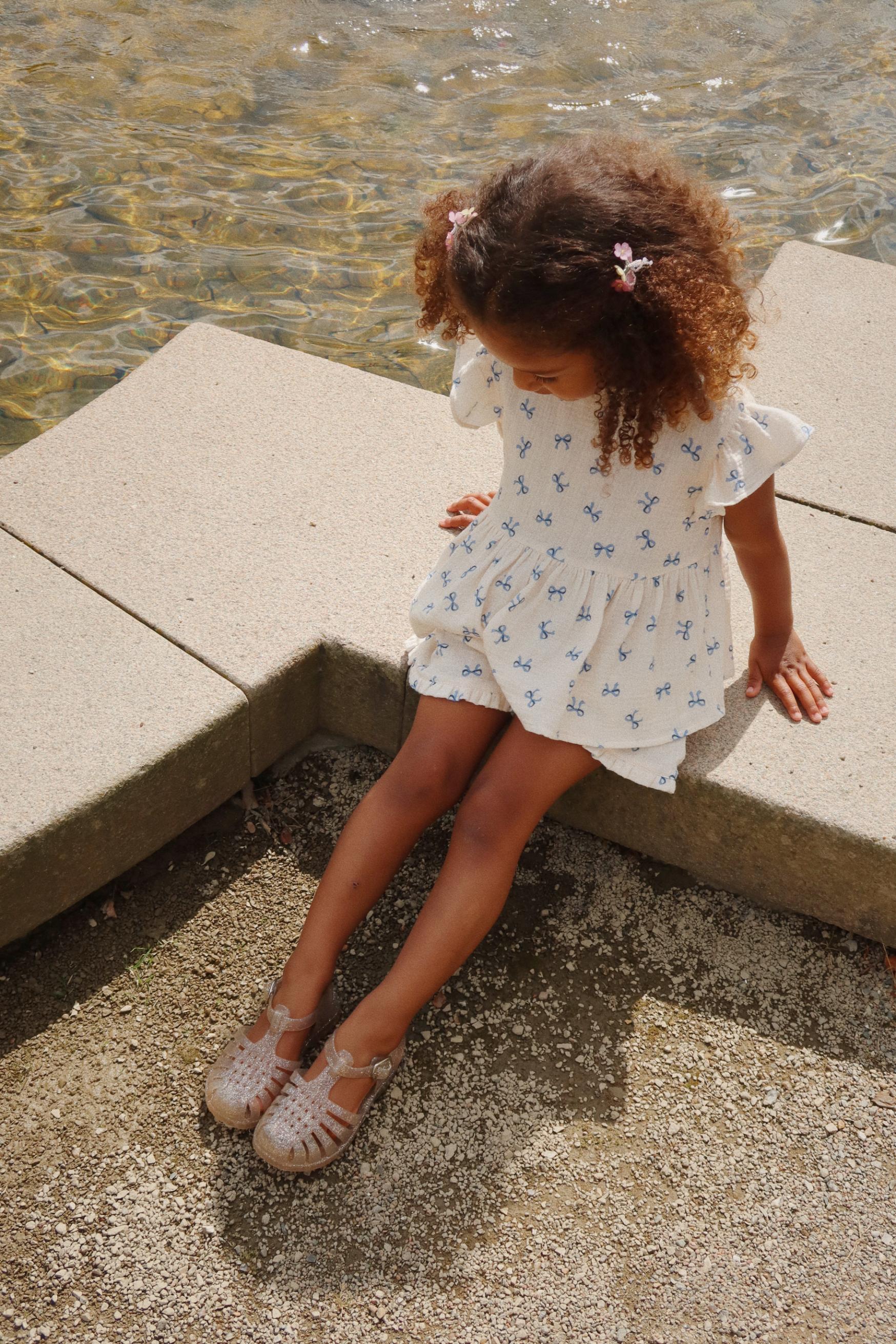 Konges Sløjd Top "Coco" Bow Bleu