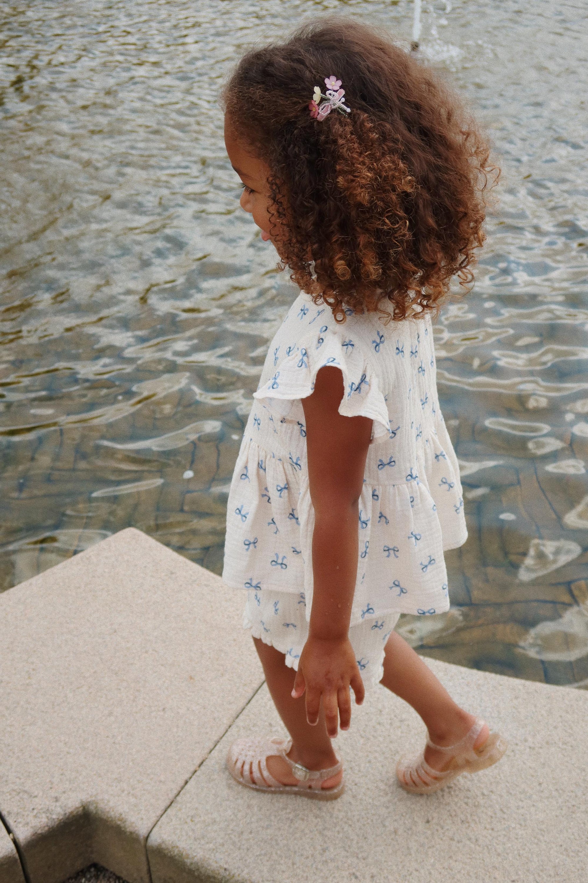 Konges Sløjd Top "Coco" Bow Bleu