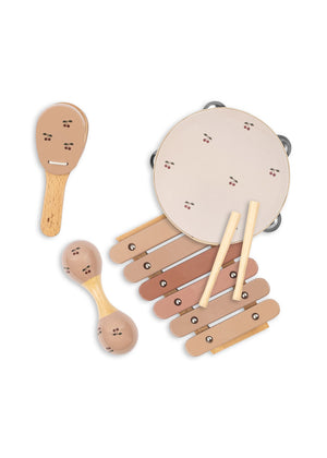 Xylophon Trommel und Rassel für kleine Kinder mit Cherry Print