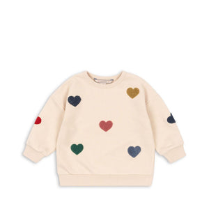 Konges Sløjd Sweatshirt "Lou" mit Herz-Print