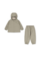 "Konges Sløjd Regen-Set Plainy in Laurel Oak – Jacke & Hose für Kinder"