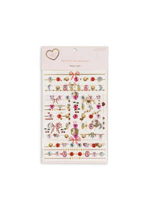 "Konges Sløjd Glitzer-Tattoo-Set Heart Mix mit Herzmotiven"