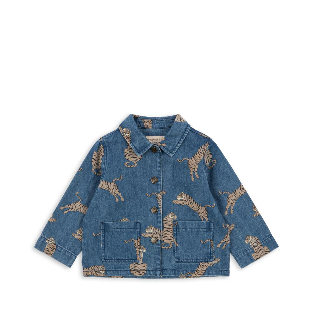 "Konges Sløjd Jeanshemd Magot mit Tiger-Print