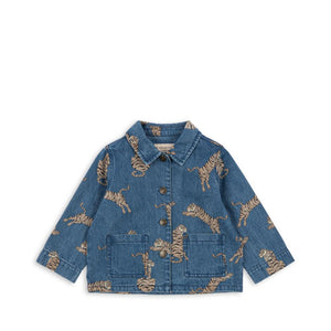 "Konges Sløjd Jeanshemd Magot mit Tiger-Print