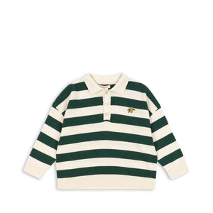 "Konges Sløjd Strick-Polo Manis in Pine Grove Stripe