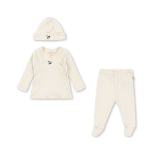 "Konges Sløjd Geschenk-Set Nia – Cherry Lemon Design für Neugeborene"