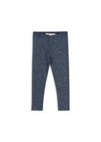 „Konges Sløjd Roli Leggings für Mädchen – Mood Indigo mit Glitzereffekt und Rippstruktur“
