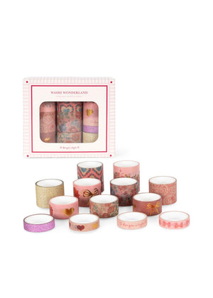 „Konges Sløjd Washi Wonderland – Set mit 13 bunten Washi-Klebebändern für Bastelspaß und DIY-Projekte“