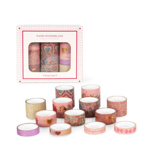 „Konges Sløjd Washi Wonderland – Set mit 13 bunten Washi-Klebebändern für Bastelspaß und DIY-Projekte“
