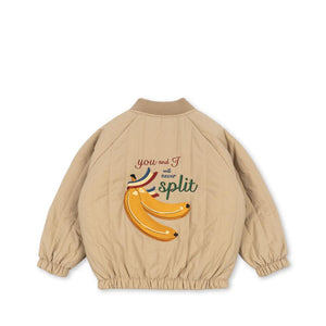 „Konges Sløjd Bomberjacke Juno Travertine – Thermojacke mit Pailletten-Applikation“