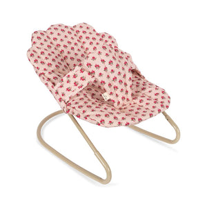 Konges Sløjd Puppen-Wickeltasche in zartem Rosé (Cameo Rose) aus Bio-Baumwolle mit verstellbarem Gurt – Kinde
