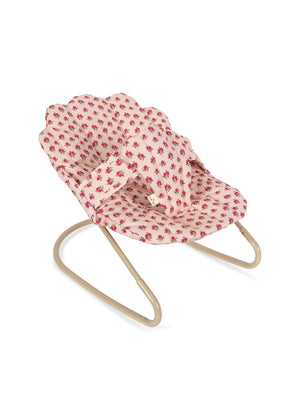 Konges Sløjd Puppen-Wickeltasche in zartem Rosé (Cameo Rose) aus Bio-Baumwolle mit verstellbarem Gurt – Kinde